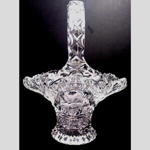 Hofbauer Byrdes Crystal Basket With Etched Birds